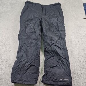 Columbia Pants Womens Medium Black Nylon Insulated Ski Snow Cargo Winter WM8008
